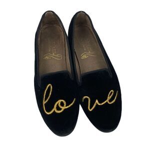 Aerosoles | Petunia black velvet smoking loafers‎
